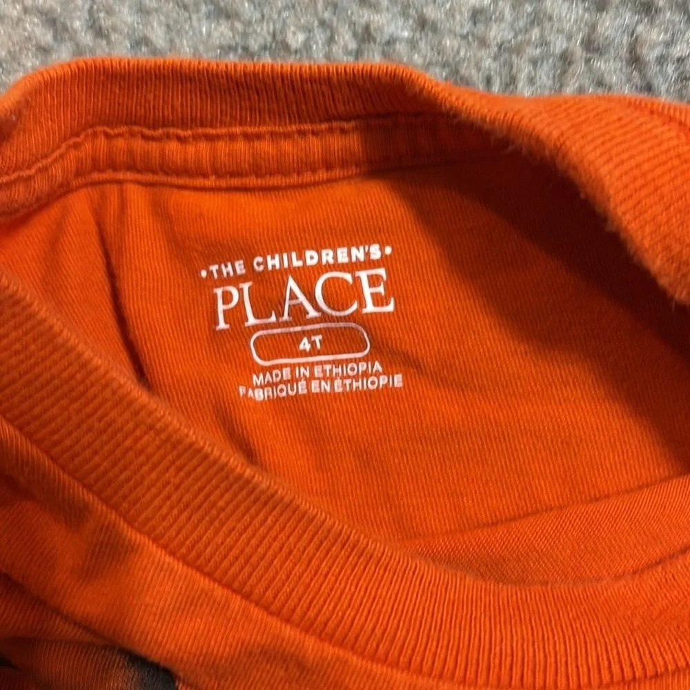 The Children’s Place Jaco lantern long sleeve orange shirt Size 4T Halloween